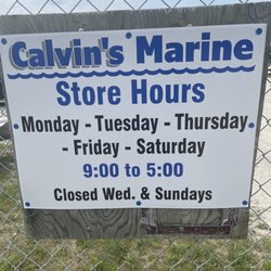 Calvin's Marine - Business hours