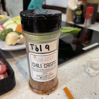 Shinobu Shabu - a jar of chili crispes - Japanese Near Me - Westminster, California Shinobu Shabu - a jar of chili crispes - Japanese Near Me - Westminster, California