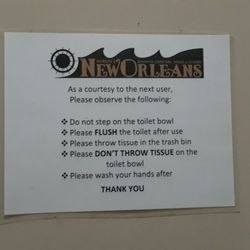 New Orleans - Please observe the following