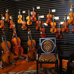 White House of Music - Cello, Violin, and Violas in the String Shop at Waukesha.