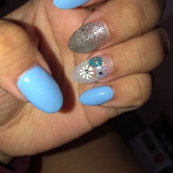 Jo Nails 2 - simple but cute blue set by Ha - Nail Salons Near Me - Manteca, California