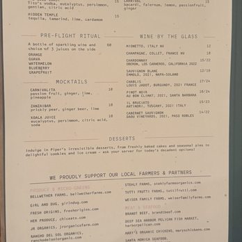 Piper - New American Near Me - Oceanside, California