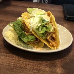 Shredded chicken tacos