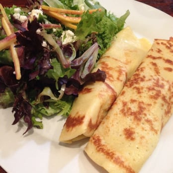 Crème Cafe - Farmers crepe with bacon and egg and side salad - Caterers Near Me - Reno, Nevada Crème Cafe - Farmers crepe with bacon and egg and side salad - Caterers Near Me - Reno, Nevada