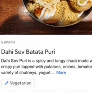 Southern Spice - Dahi Sev Batata puri actual picture but they give you something else!? No enough SAV' and no white yogurt. - Indian Near Me - Irvine, California Southern Spice - Dahi Sev Batata puri actual picture but they give you something else!? No enough SAV' and no white yogurt. - Indian Near Me - Irvine, California