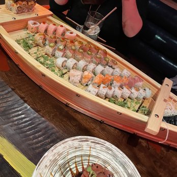 Blue Sushi Sake Grill - Sushi selection tends to come out on a boat unless otherwise specified when you order several rolls - Sushi Bars Near Me - Birmingham, Alabama