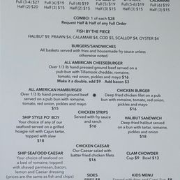Ship out menu