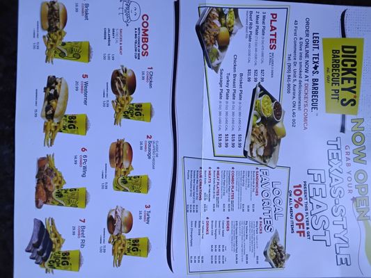 Menu photo 7 Dickey's Aurora, ON