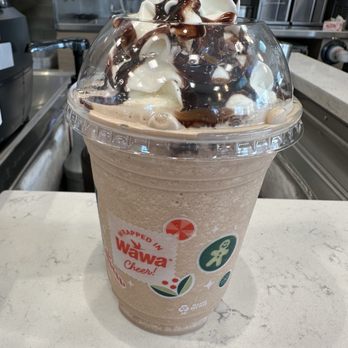 Wawa - Custom Peppermint Frappe with extra shot of espresso - Convenience Stores Near Me - Hollywood, Florida