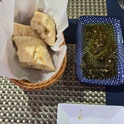 My Greek Taverna - Bread and garlic oil appetizer