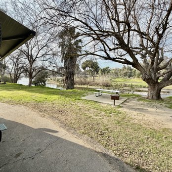 Kern River Campground - Campsite 19 grass area. Its one of the smaller grass areas.  The one on the left (21) had more area. - Campgrounds Near Me - Bakersfield, California