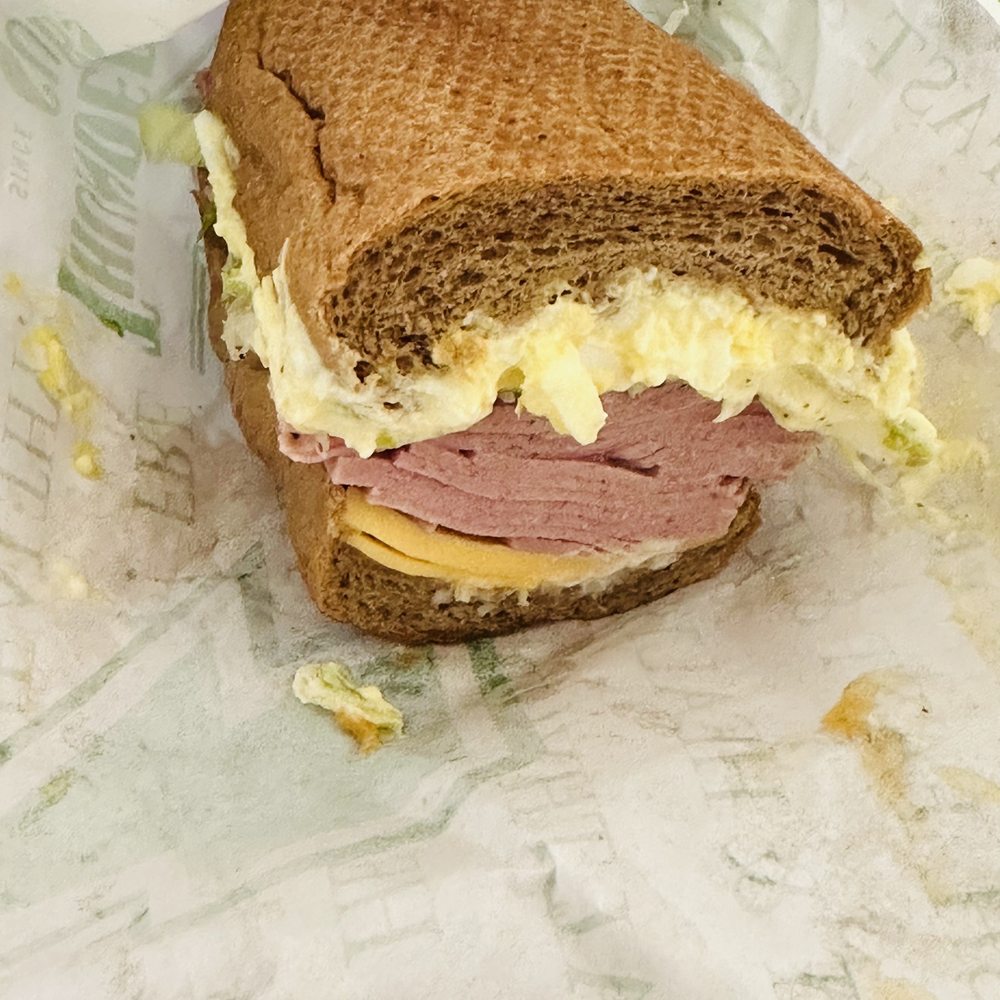 Bologna and egg salad. Bologna and egg salad.