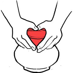 Alameda Pots - heart hands making a pot