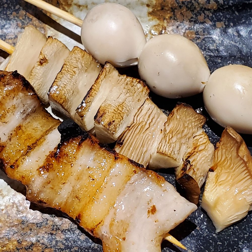Japanese Restaurant Aki - Pork Belly, Mushrooms, and Quail Eggs - Japanese Near Me - Honolulu, Hawaii Japanese Restaurant Aki - Pork Belly, Mushrooms, and Quail Eggs - Japanese Near Me - Honolulu, Hawaii