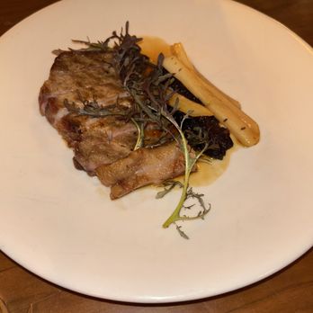 Bridges - Pork collar with salsify and boudin noir - New American Near Me - New York, New York Bridges - Pork collar with salsify and boudin noir - New American Near Me - New York, New York