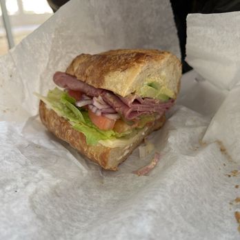 Good Luck Cafe and Deli - Sourdough with cooked beef,tomatoes,onions,lettuce,Swiss cheese, extra toast, mayo, mustard - Delis Near Me - San Francisco, California Good Luck Cafe and Deli - Sourdough with cooked beef,tomatoes,onions,lettuce,Swiss cheese, extra toast, mayo, mustard - Delis Near Me - San Francisco, California
