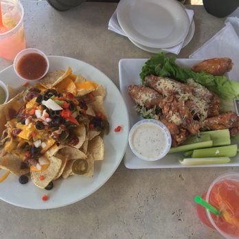 Longboards - Parmesan Chicken Wings with Hawaiian BBQ Pulled Pork Nachos - Bars Near Me - Kapolei, Hawaii