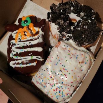 Voodoo Doughnut - A poptart doughnut, cookies and cream? And a voodoo doll! - Donuts Near Me - Houston, Texas