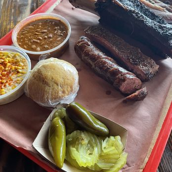 Terry Black's Barbecue - Creamed corn, beans, cornbread - Barbeque Near Me - Austin, Texas Terry Black's Barbecue - Creamed corn, beans, cornbread - Barbeque Near Me - Austin, Texas