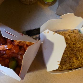 Asian Kitchen 1 - house fried rice and sweet and sour chicken - Asian Fusion Near Me - Prunedale, California