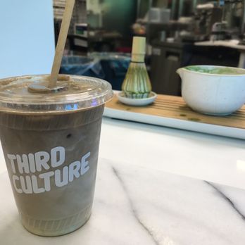 Third Culture Bakery - Berkeley - Iced Roasted Matcha latte with Oat Milk - delicious and freshly mixed. - Bakeries Near Me - Berkeley, California Third Culture Bakery - Berkeley - Iced Roasted Matcha latte with Oat Milk - delicious and freshly mixed. - Bakeries Near Me - Berkeley, California