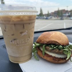Kaldi’s Coffee - Cold brew coffee/Italian breakfast sandwich Now on a brioche bun instead of an English muffin. It doesn't work as well.