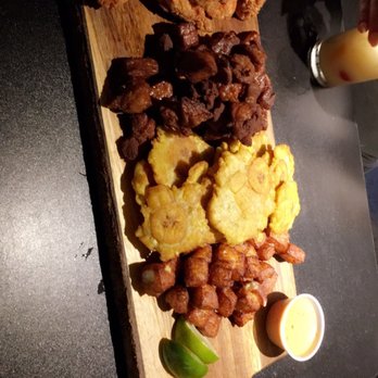 Top Mix Bar & Kitchen - Chicharron Golden Plantain Chips with Fried Cheese - Cocktail Bars Near Me - Boston, Massachusetts Top Mix Bar & Kitchen - Chicharron Golden Plantain Chips with Fried Cheese - Cocktail Bars Near Me - Boston, Massachusetts