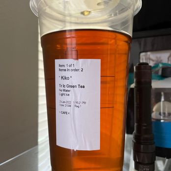 Starbucks - Green tea, no water light ice for "kiko" - Coffee & Tea Near Me - Waipahu, Hawaii Starbucks - Green tea, no water light ice for "kiko" - Coffee & Tea Near Me - Waipahu, Hawaii