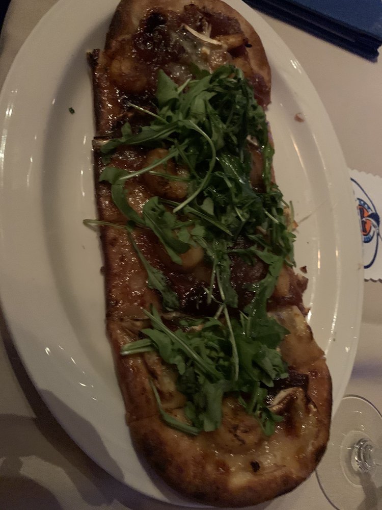 Order Shrimp & Brie Flatbread food online from Sailfish Marina Resort store, West Palm Beach on bringmethat.com