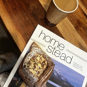 Cowboy Coffee - Dark roast and almond croissant - Coffee & Tea Near Me - Jackson, Wyoming