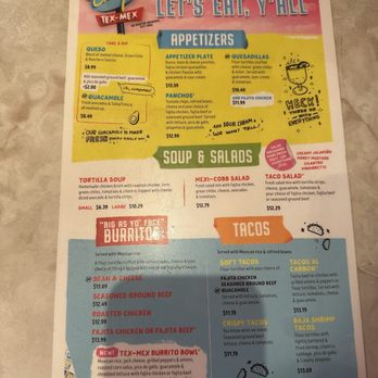 Chuy's - Menu - Mexican Near Me - Nashville, Tennessee