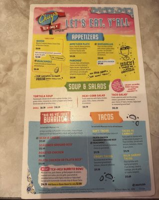 Menu photo 1 Chuy's Nashville, TN