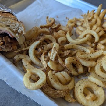 Hoagies - Half of The Cuban. Half a sandwich and the fries is more than enough food for one person - American Near Me - Pismo Beach, California Hoagies - Half of The Cuban. Half a sandwich and the fries is more than enough food for one person - American Near Me - Pismo Beach, California