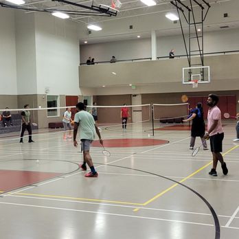 Carpenter Park Recreation Center - Aug 2024 doubles badminton 1st time I have seen being played here - Recreation Centers Near Me - Plano, Texas