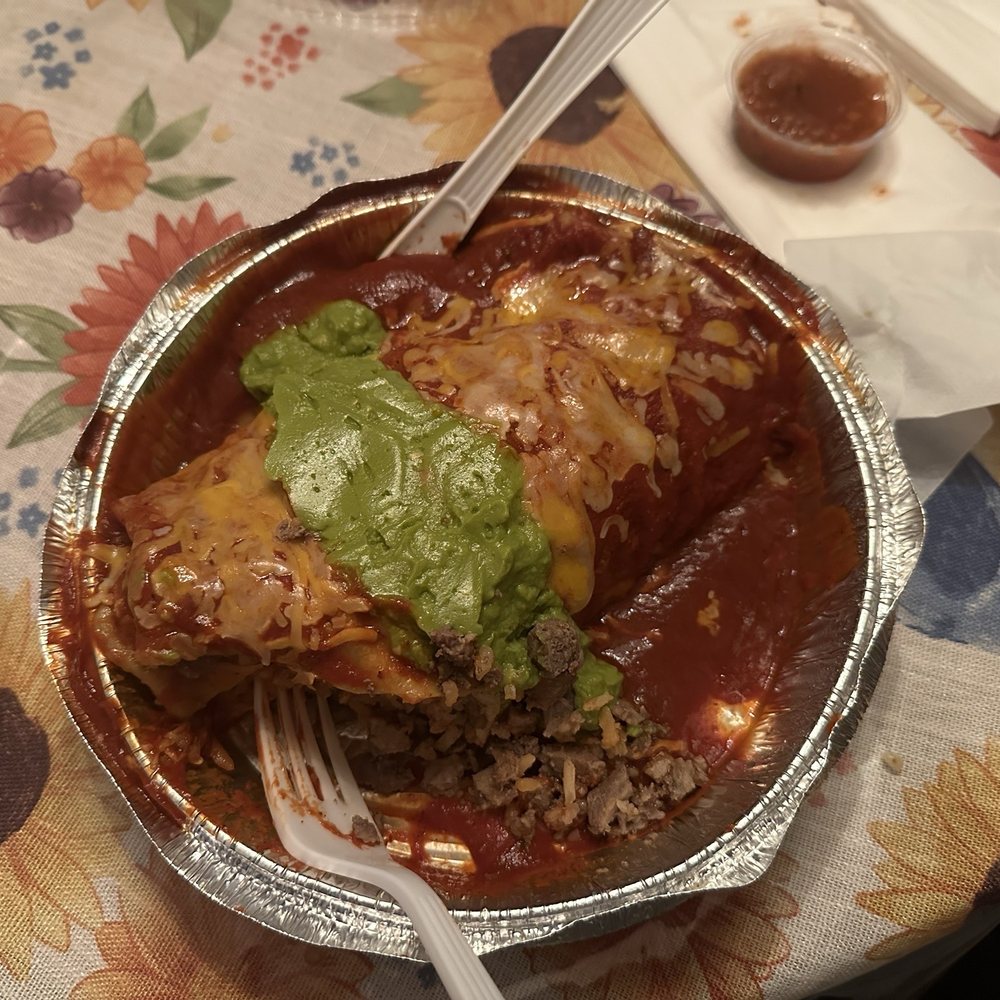 Super Deluxe Carne Asada burrito. Big and delicious. Super Deluxe Carne Asada burrito. Big and delicious.