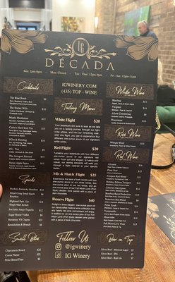 Menu photo 3 IG Winery & Tasting Room Cedar City, UT