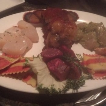 The Melting Pot - Scallops, Pesto Chicken, Fillet Mignon, Lobster Tail and Ravioli. - Fondue Near Me - Harrisburg, Pennsylvania The Melting Pot - Scallops, Pesto Chicken, Fillet Mignon, Lobster Tail and Ravioli. - Fondue Near Me - Harrisburg, Pennsylvania