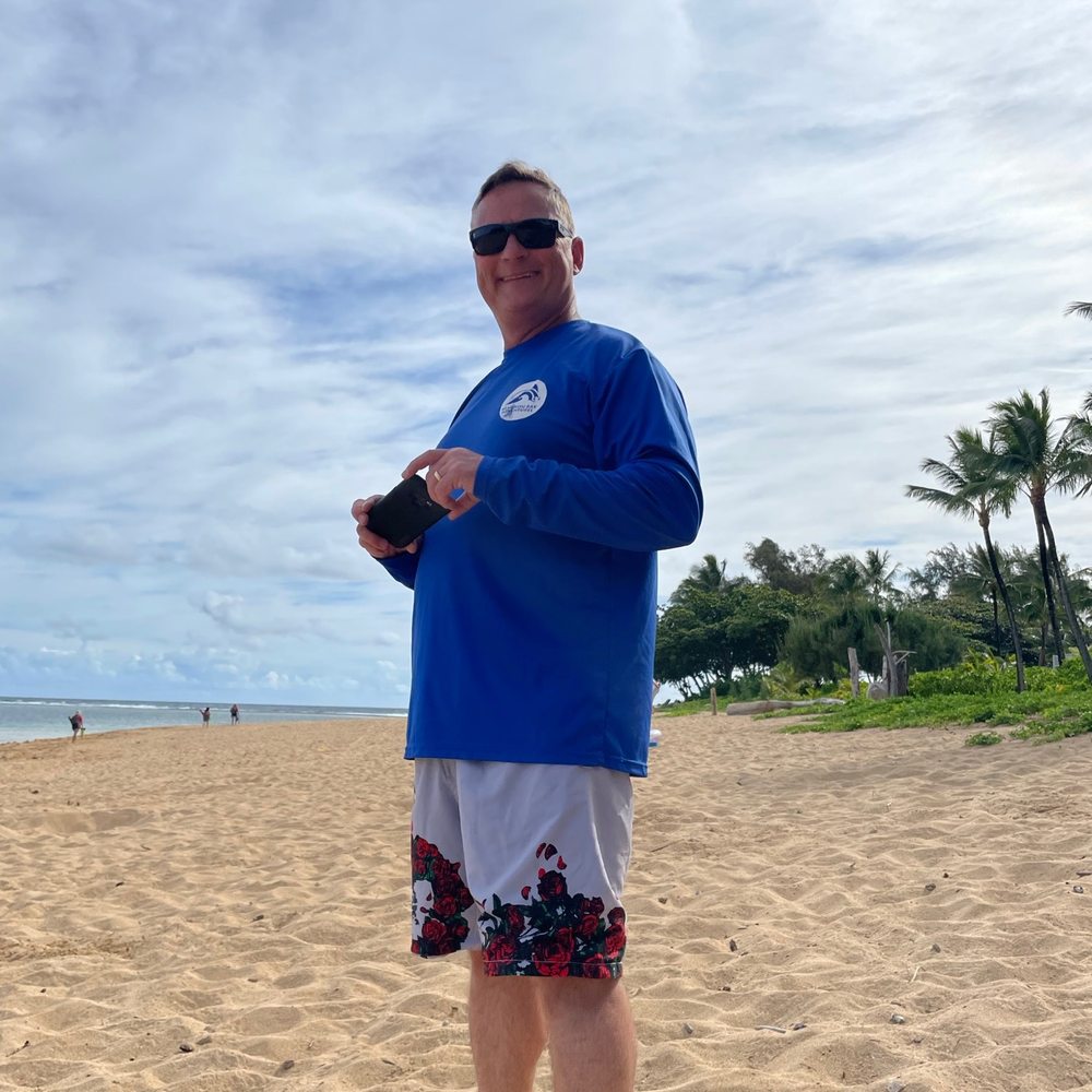 Tunnels Beach - My handsome companion - also an idea of what the shoreline looks like facing south. - Beaches Near Me