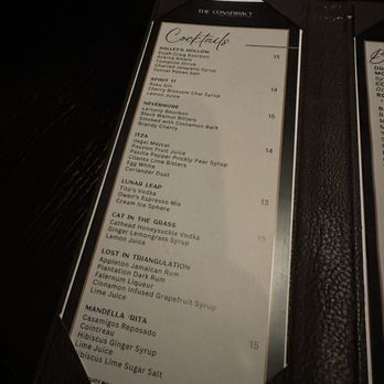 The Conspiracy - Cocktail menu - Cocktail Bars Near Me - Charlotte, North Carolina The Conspiracy - Cocktail menu - Cocktail Bars Near Me - Charlotte, North Carolina