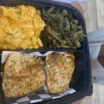 KDW Catering - Broiled Snapper with collard greens and Mac n cheese - Caterers Near Me - Baltimore, Maryland