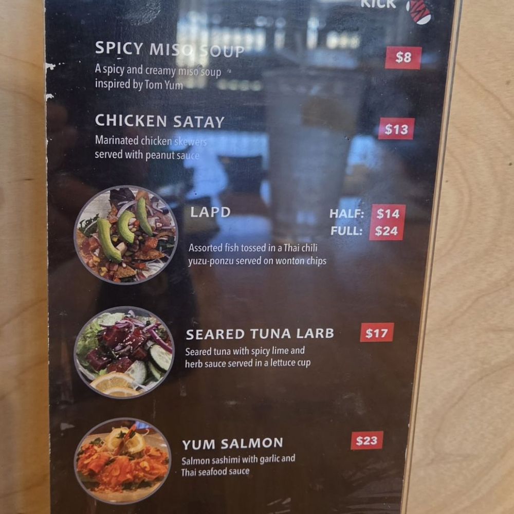 I Luv Sushi Too - Thai Kick Special Menu - May 2026 - Sushi Bars Near Me - Orange, California