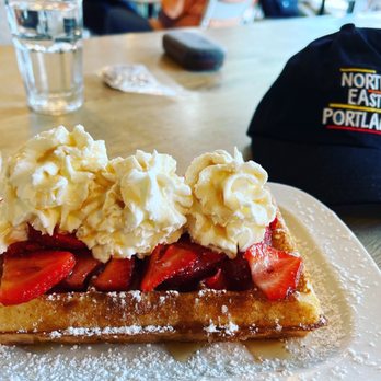 Maison B Cafe - Fruit Waffle was perfect way to start the day... - Belgian Near Me - New Haven, Connecticut