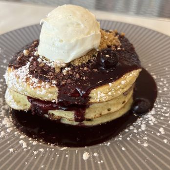 Unconventional Diner - Blueberry pancakes with mascarpone - Breakfast & Brunch Near Me - Washington, DC, District of Columbia