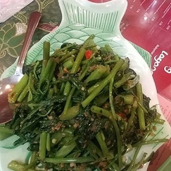 Layang Layang - Kangkung (Ong-Choi) Belacan. Water spinach. Malaysian sauce of spicy shrimp paste. - Malaysian Near Me - Milpitas, California Layang Layang - Kangkung (Ong-Choi) Belacan. Water spinach. Malaysian sauce of spicy shrimp paste. - Malaysian Near Me - Milpitas, California