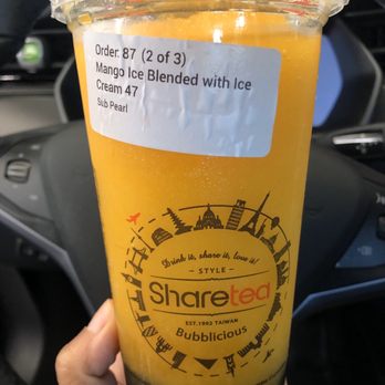 Sharetea - Mango ice blended with ice cream but minus the ice cream they forgot to add - Coffee & Tea Near Me - San Diego, California