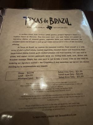 Menu photo 1 Texas de Brazil Schaumburg, IL