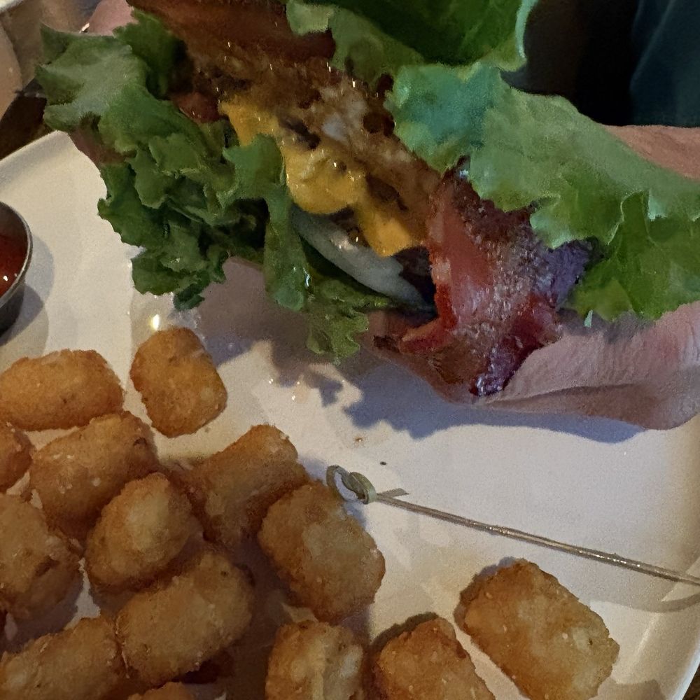 Burger unless ( wrap) with tots Burger unless ( wrap) with tots