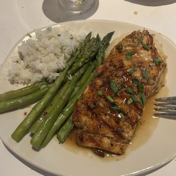 Bonefish Grill - Bourbon Glazed Salmon, asparagus, and Jasmine Rice - Seafood Near Me - Dublin, Ohio Bonefish Grill - Bourbon Glazed Salmon, asparagus, and Jasmine Rice - Seafood Near Me - Dublin, Ohio