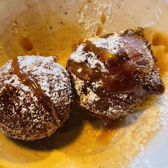 Hen Quarter - HOUSE-MADE DONUTS drizzled with caramel. So good, we dug right into them and forgot to take the picture first! - Southern Near Me - Alexandria, Virginia Hen Quarter - HOUSE-MADE DONUTS drizzled with caramel. So good, we dug right into them and forgot to take the picture first! - Southern Near Me - Alexandria, Virginia