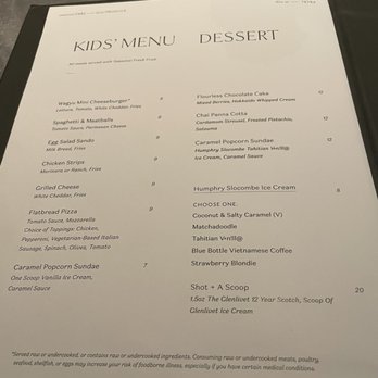 Adrestia - Menu - New American Near Me - Sunnyvale, California